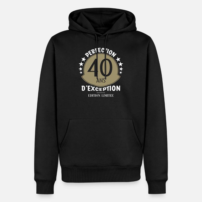 40 ans anniversaire - Sweat à capuche Premium bio Homme - noir