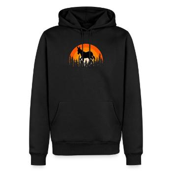 cul - Sweat à capuche Premium bio Homme - noir - Devant - Nico (187cm)