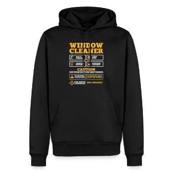 Fensterputzer Geschenkidee - Männer Premium Bio Hoodie - Schwarz - Vorne - Nico (187cm)
