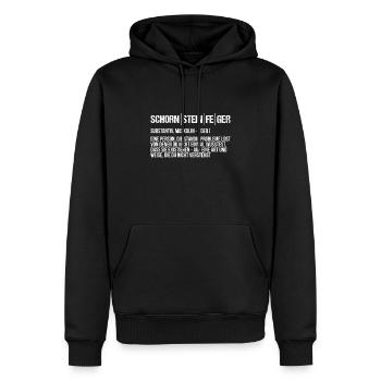 Definition Eines Schornsteinfegers Kaminkehrer - Männer Premium Bio Hoodie - Schwarz - Vorne - Nico (187cm)