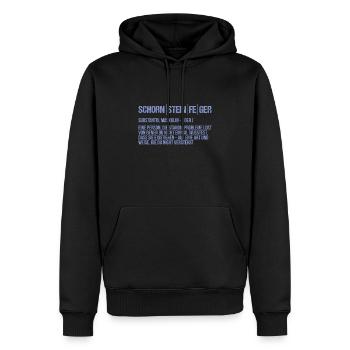 Definition Eines Schornsteinfegers Kaminkehrer - Männer Premium Bio Hoodie - Schwarz - Vorne - Nico (187cm)