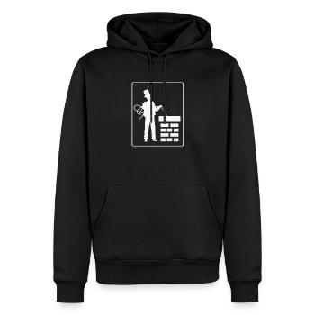 Idée cadeau ramoneur Schonsteinfeger - Sweat à capuche Premium bio Homme - noir - Devant - Nico (187cm)