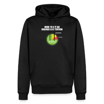Ingénieur civil - Sweat à capuche Premium bio Homme - noir - Devant - Nico (187cm)