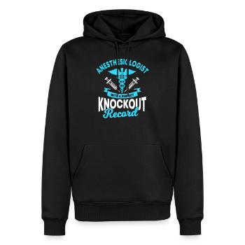 Anesthésistes disant - Sweat à capuche Premium bio Homme - noir - Devant - Nico (187cm)