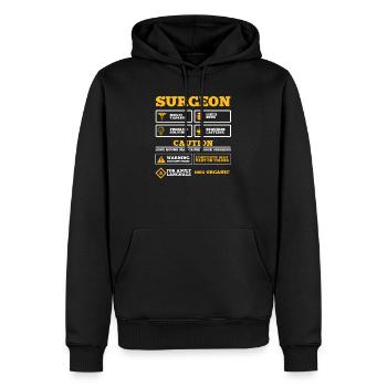 Chirurg - Männer Premium Bio Hoodie - Schwarz - Vorne - Nico (187cm)