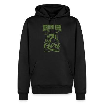 DRUMMER Geschenk Schlagzeug für Schlagzeuger - Männer Premium Bio Hoodie - Schwarz - Vorne - Nico (187cm)