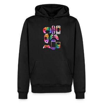 Videospiel-Controller - Männer Premium Bio Hoodie - Schwarz - Vorne - Nico (187cm)