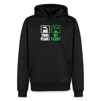 écologiste - Sweat à capuche Premium bio Homme - noir - Devant - Nico (187cm)