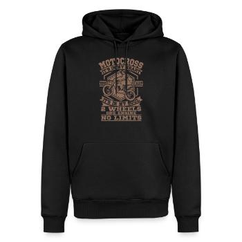 DIRT BIKE Cadeau motocross pour Moto Cross - Sweat à capuche Premium bio Homme - noir - Devant - Nico (187cm)