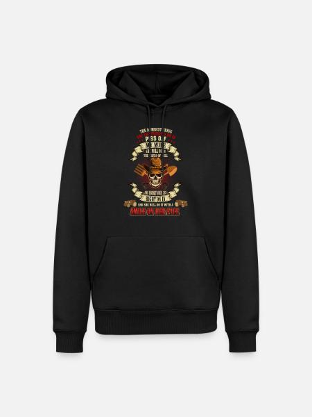 Verpiss meinen Frauenbauernschädel - Männer Premium Bio Hoodie - Schwarz