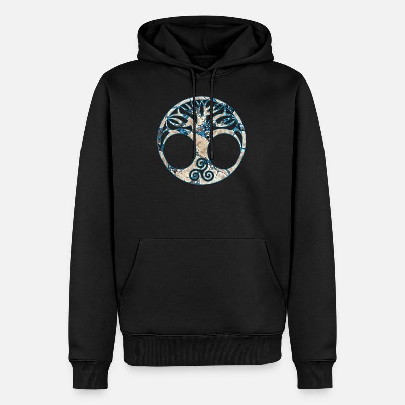 yggdrasil e 242 - Sweat à capuche Premium bio Homme - noir