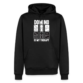 Domino Dominos Spiel Spielen Dominostein Spieler - Männer Premium Bio Hoodie - Schwarz - Vorne - Nico (187cm)