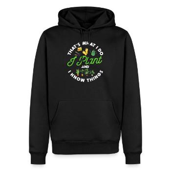 Gärtner Und Garten Geschenk - Männer Premium Bio Hoodie - Schwarz - Vorne - Nico (187cm)