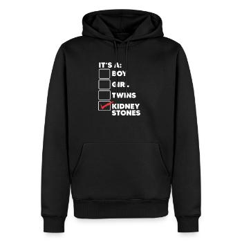Calculs rénaux organe rein calculs rénaux patient - Sweat à capuche Premium bio Homme - noir - Devant - Nico (187cm)