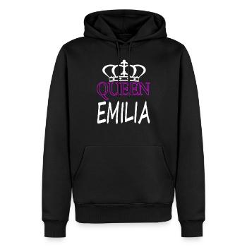 ich heiße Emilia Königin Emilia nenne mich Emilia - Männer Premium Bio Hoodie - Schwarz - Vorne - Nico (187cm)