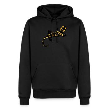 FIRE SALAMANDER SOLO - Men’s Premium Organic Hoodie - black - Front - Nico (187cm)