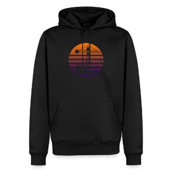 Kran - Männer Premium Bio Hoodie - Schwarz - Vorne - Nico (187cm)