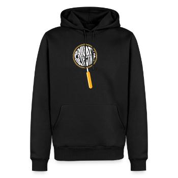 Privatdetektiv - Männer Premium Bio Hoodie - Schwarz - Vorne - Nico (187cm)