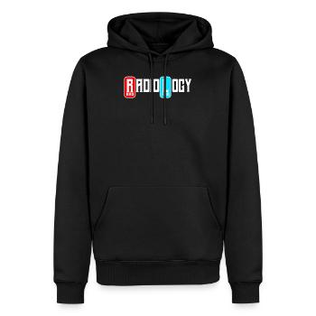 Radiology - Men’s Premium Organic Hoodie - black - Front - Nico (187cm)