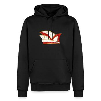 Casquette de comité ROUGE Carnaval cadeau costume de groupe - Sweat à capuche Premium bio Homme - noir - Devant - Nico (187cm)