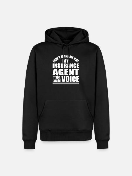 Versicherungsvertreter Spruch - Männer Premium Bio Hoodie - Schwarz