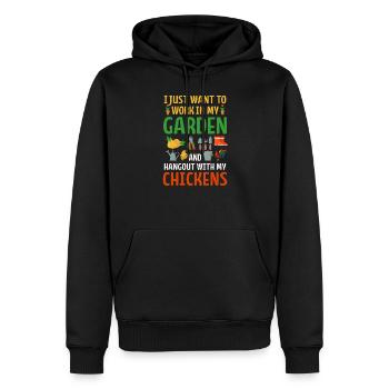 I Just Want To Work In My Garden - Men’s Premium Organic Hoodie - black - Front - Nico (187cm)