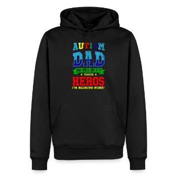 AUTIST DAD Cadeau de la Journée mondiale de l'autisme Autiste - Sweat à capuche Premium bio Homme - noir - Devant - Nico (187cm)