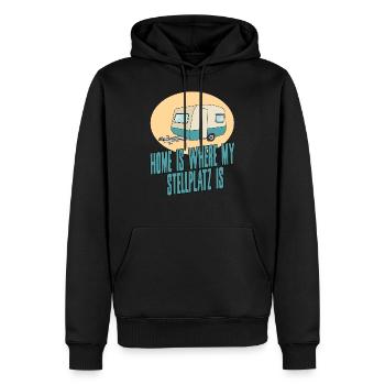Camping-car campeur drôle pour hommes - Sweat à capuche Premium bio Homme - noir - Devant - Nico (187cm)