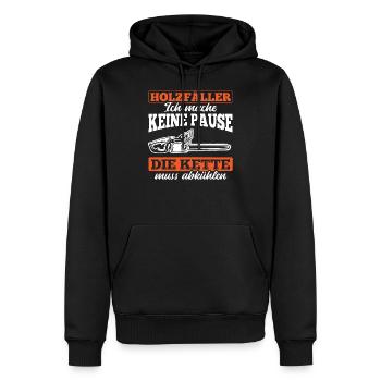 Kettensäge Geschenkidee - Männer Premium Bio Hoodie - Schwarz - Vorne - Nico (187cm)