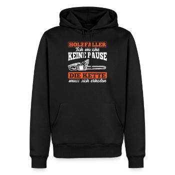 Kettensäge - Männer Premium Bio Hoodie - Schwarz - Vorne - Nico (187cm)