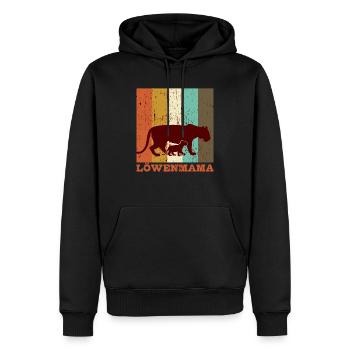LÖWENMAMA Muttertag Mama Mami - Männer Premium Bio Hoodie - Schwarz - Vorne - Nico (187cm)