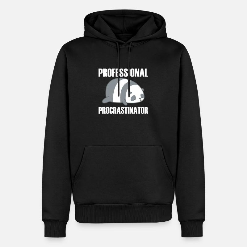 Procrastination Postpone Deferred Student - Men’s Premium Organic Hoodie - black