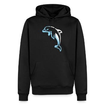 Delfin Show Delphin intelligenter Fisch Geschenk - Männer Premium Bio Hoodie - Schwarz - Vorne - Nico (187cm)