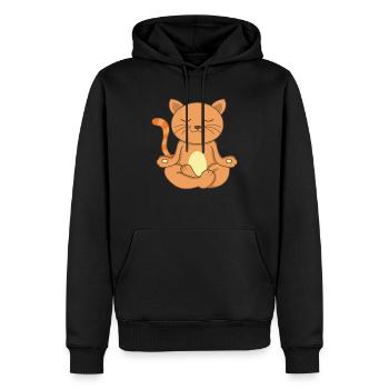 Namaste Meditierende Katze Yoga Katze - Männer Premium Bio Hoodie - Schwarz - Vorne - Nico (187cm)