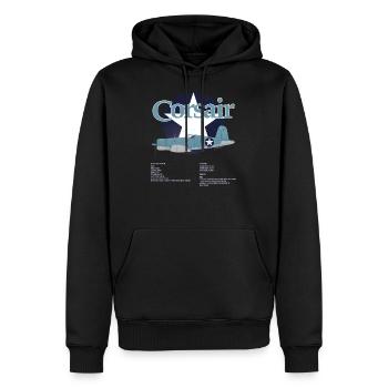 CORSAIR early - AS2104 - Sweat à capuche Premium bio Homme - noir - Devant - Nico (187cm)