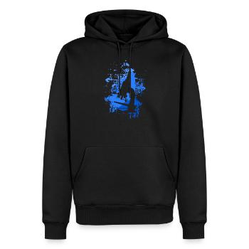 Mikroskop - Männer Premium Bio Hoodie - Schwarz - Vorne - Nico (187cm)