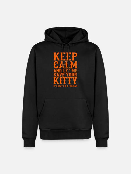 Blijf kalm Brandweer Grappige Brandweer Brandweer - Mannen Premium Bio hoodie - zwart