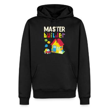 Cool Master Builder Funny Building Blocks Gift Dad - Men’s Premium Organic Hoodie - black - Front - Nico (187cm)
