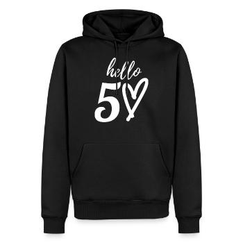 50e anniversaire - Sweat à capuche Premium bio Homme - noir - Devant - Nico (187cm)