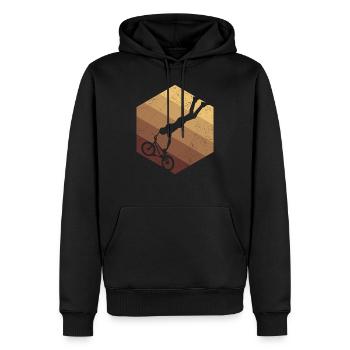 BMX TRICKS BIKE BMX Fahrer BMX Bike BMX Fahrrad - Männer Premium Bio Hoodie - Schwarz - Vorne - Nico (187cm)