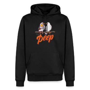 Zebrafinken PEEP Zebrafink Prachtfinken - Männer Premium Bio Hoodie - Schwarz - Vorne - Nico (187cm)