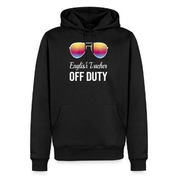 Anglais enseignant école pension cadeau - Sweat à capuche Premium bio Homme - noir - Devant - Nico (187cm)