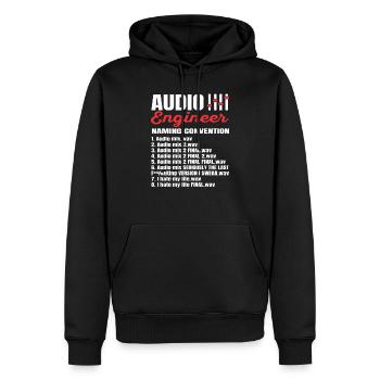 Ingénieur du son Ingénieur son Ingénieur musique DJ - Sweat à capuche Premium bio Homme - noir - Devant - Nico (187cm)