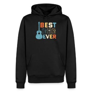 Best Dad Ever Guitar Music Notes Chords Father Day - Männer Premium Bio Hoodie - Schwarz - Vorne - Nico (187cm)