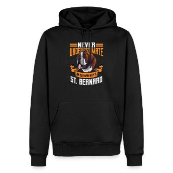 Saint-Bernard-Cadeau Hommes - Sweat à capuche Premium bio Homme - noir - Devant - Nico (187cm)