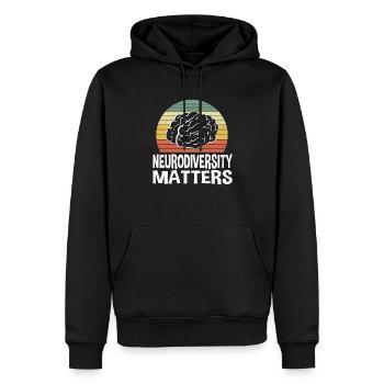 Neurodiversity Neurodiversity Autistic Autism - Men’s Premium Organic Hoodie - black - Front - Nico (187cm)