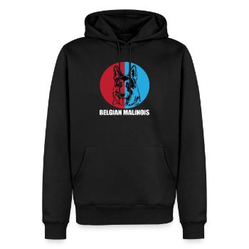Belgischer Malinois - Männer Premium Bio Hoodie - Schwarz - Vorne - Nico (187cm)