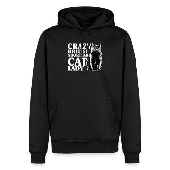 Britische Kurzhaar Katzen Lady - Männer Premium Bio Hoodie - Schwarz - Vorne - Nico (187cm)