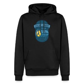 Licht Crew Theater Lichttechniker - Männer Premium Bio Hoodie - Schwarz - Vorne - Nico (187cm)