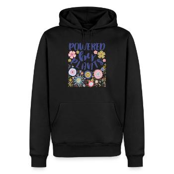 Propulsé par des plantes - Sweat à capuche Premium bio Homme - noir - Devant - Nico (187cm)